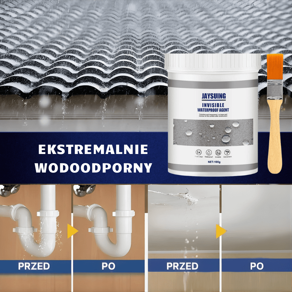 Dropper - Skuteczna ochrona przed przeciekami w dachu, łazience i instalacjach
100G
(PĘDZEL GRATIS)