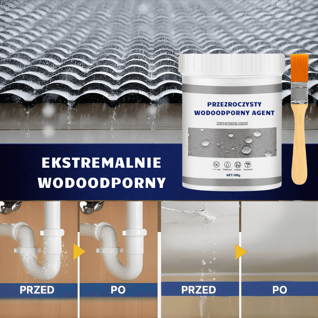 Dropper - Skuteczna ochrona przed przeciekami w dachu, łazience i instalacjach
100G
(PĘDZEL GRATIS)